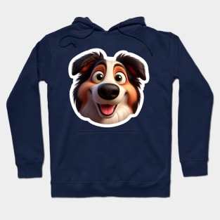 Border Collie Smiling face Hoodie